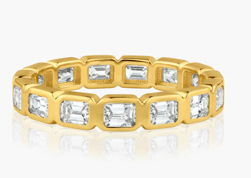 Emerald Bezel Eternity Band