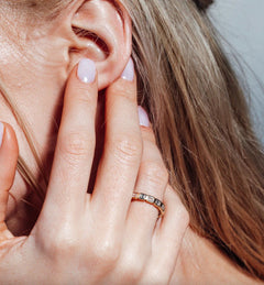 Emerald Bezel Eternity Band