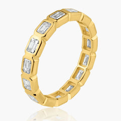 Emerald Bezel Eternity Band